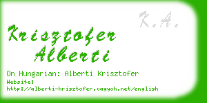 krisztofer alberti business card